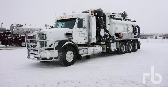 2013 Freightliner tri-drive sleeper hyrdro vac truck sold at Ritchie Bros. auction 2013 Freightliner tri-drive sleeper hyrdro vac truck sold at Ritchie Bros. auction