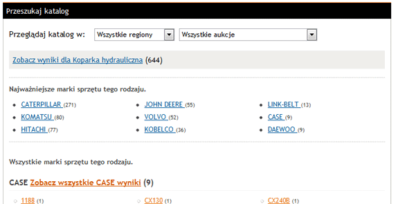 Przeglądaj wszystkie pozycje lub zmniejsz zakres wyszukiwania